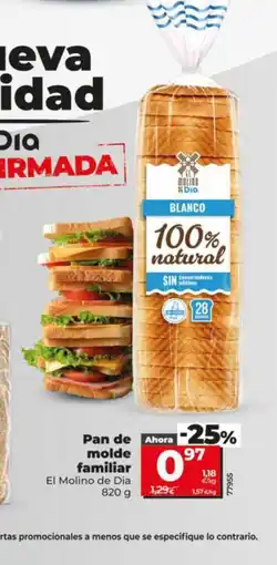 Dia EL MOLINO DE DIA Pan de molde familiar oferta