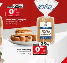 Dia EL MOLINO DE DIA Pan hot dog oferta