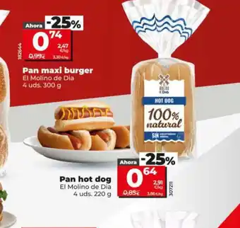 EL MOLINO DE DIA Pan hot dog