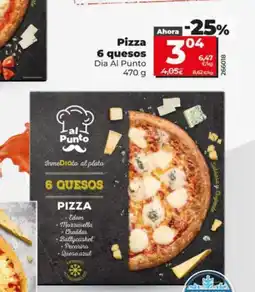Dia DIA AL PUNTO Pizza 6 quesos oferta
