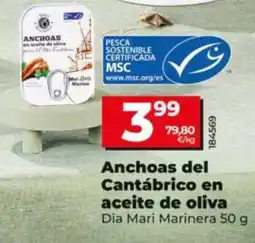 Dia DIA MARI MARINERA Anchoas del Cantábrico en aceite de oliva oferta