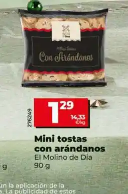 Dia EL MOLINO DE DIA Mini tostas con arándanos oferta