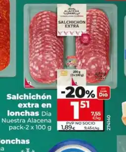 Dia DIA NUESTRA ALACENA Salchichón extra en lonchas oferta