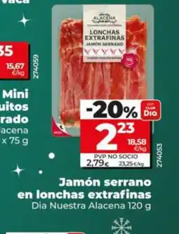 Dia DIA NUESTRA ALACENA Jamón serrano en lonchas extrafinas oferta