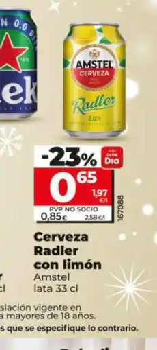 Dia AMSTEL Cerveza Radler con limón oferta
