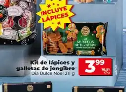 Dia DIA DULCE NOEL Kit de lápices y galletas de jengibre oferta