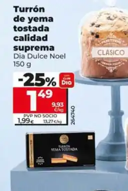 Dia DIA DULCE NOEL Turrón de yema tostada calidad suprema oferta