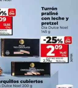 Dia DIA DULCE NOEL Turrón praliné con leche y pretzel oferta