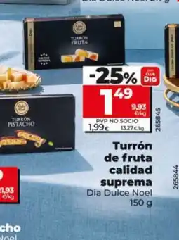 Dia DIA DULCE NOEL Turrón de fruta calidad suprema oferta