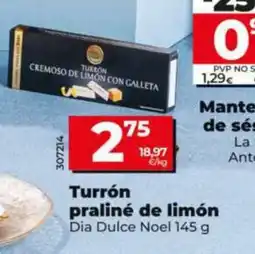 Dia DIA DULCE NOEL Turrón praliné de limón oferta