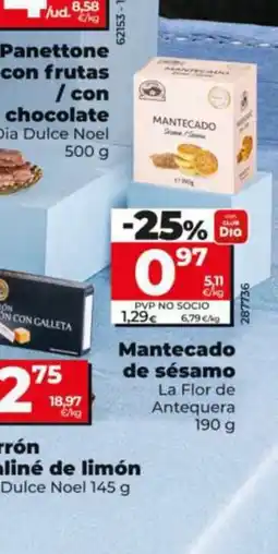 Dia LA FLOR DE ANTEQUERA Mantecado de sésamo oferta