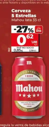 Dia MAHOU Cerveza 5 Estrellas oferta