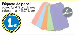 TEDi Etiqueta de papel oferta
