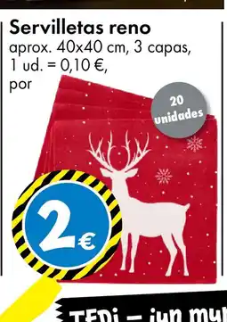 TEDi Servilletas reno oferta
