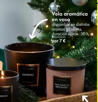 Vela aromática en vaso