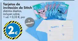 TEDi Tarjetas de invitación de Stitch oferta