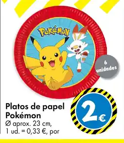 TEDi Platos de papel Pokémon oferta