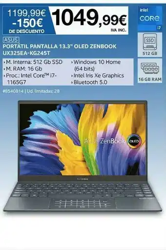 Costco Asus Portatil Pantalla 13.3 oferta