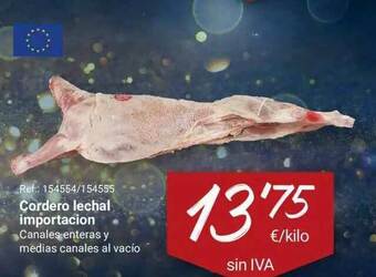 Makro Cordero Lechal Importacion oferta