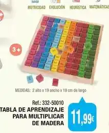 Juguetilandia Tabla de aprendizaje para multiplicar de madera oferta