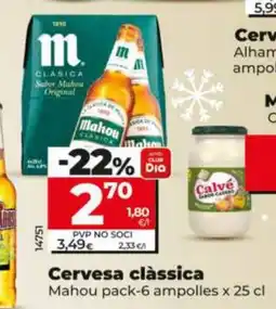 Dia MAHOU Cervesa clàssica oferta