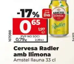 Dia AMSTEL Cervesa Radler amb llimona oferta