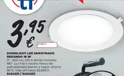 BigMat Downlight led empotrado redondo 18 w oferta