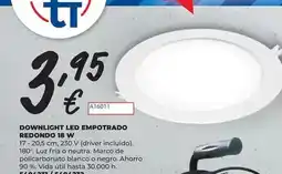 BigMat Downlight led empotrado redondo 18 w oferta