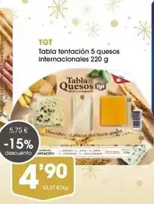Supermercados Plaza Tgt - tabla tentacion 5 quesos internacionales oferta