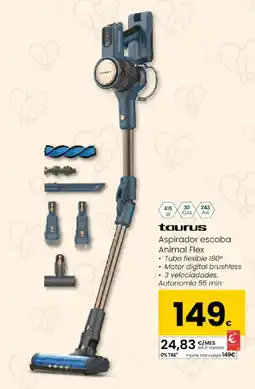 Eroski TAURUS Aspirador escoba Animal Flex oferta