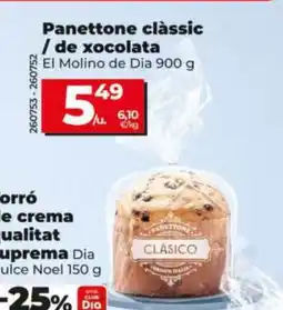 Dia EL MOLINO DE DIA Panettone clàssic / de xocolata oferta