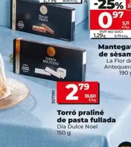 Dia DIA DULCE NOL Torró praliné de pasta fullada oferta