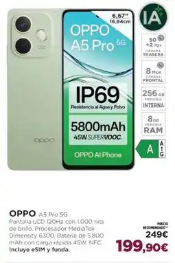El Corte Inglés OPPO A5 Pro 5G oferta