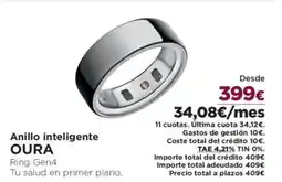 El Corte Inglés OURA Anillo inteligente oferta