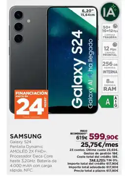 El Corte Inglés SAMSUNG Galaxy S24 oferta