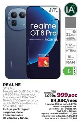 El Corte Inglés REALME GT 8 Pro oferta