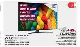 El Corte Inglés LG 55" Televisor LED NanoCell Al oferta