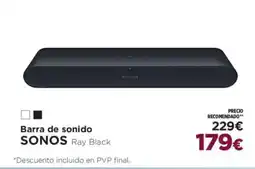 El Corte Inglés SONOS Barra de sonido oferta
