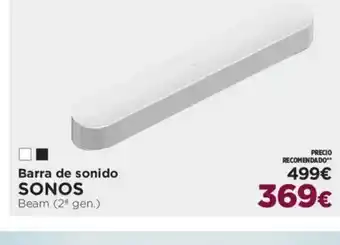 El Corte Inglés SONOS Barra de sonido oferta
