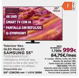 El Corte Inglés SAMSUNG 55" Televisor Neo QLED MiniLed oferta