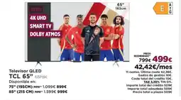 El Corte Inglés TCL 65" Televisor QLED oferta