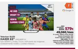 El Corte Inglés HAIER 65" Televisor QLED oferta