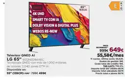 El Corte Inglés LG Televisor QNED AI oferta