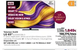 El Corte Inglés LG 65" Televisor OLED oferta