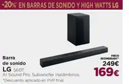 El Corte Inglés LG Barra de sonido oferta