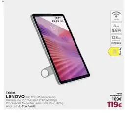 El Corte Inglés LENOVO Tablet oferta