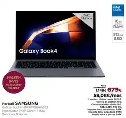 El Corte Inglés SAMSUNG Portátil oferta