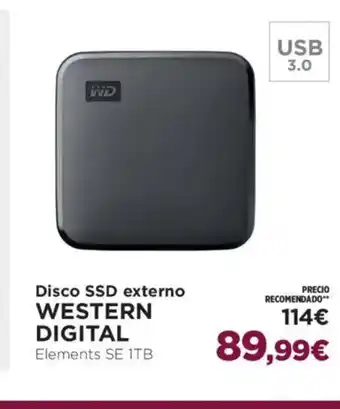 El Corte Inglés WESTERN DIGITAL Disco SSD externo oferta