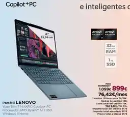 El Corte Inglés LENOVO Portátil oferta