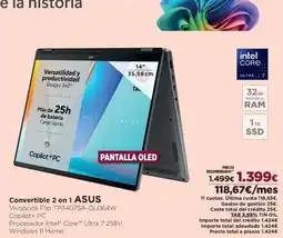 El Corte Inglés ASUS Convertible 2 en 1 oferta